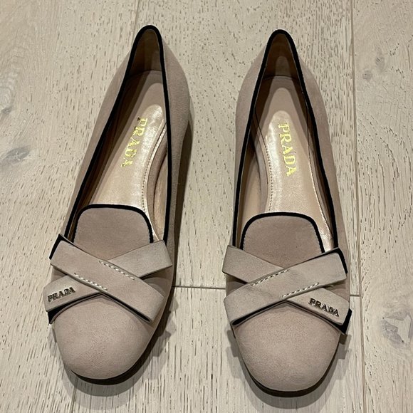 Light Beige Prada Flats - Picture 1 of 4